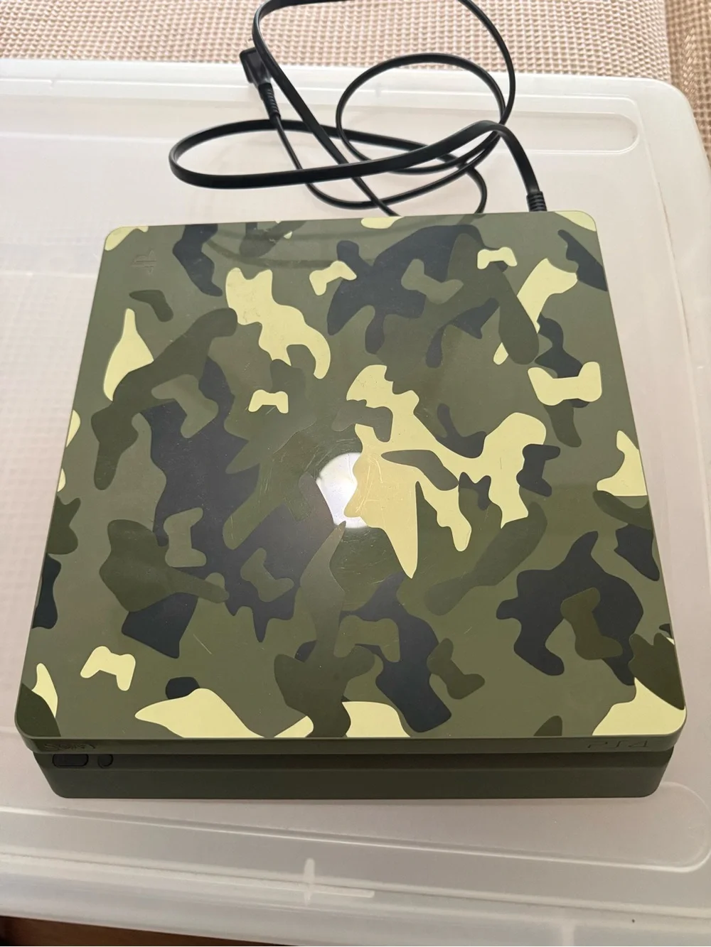 PS4 - Play station 4 console in green camouflage